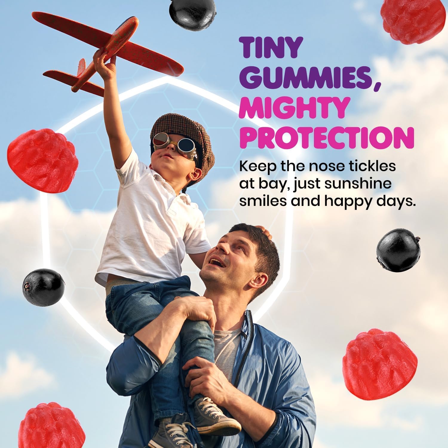 DR. MORITZ Elderberry Gummies in a child's hand