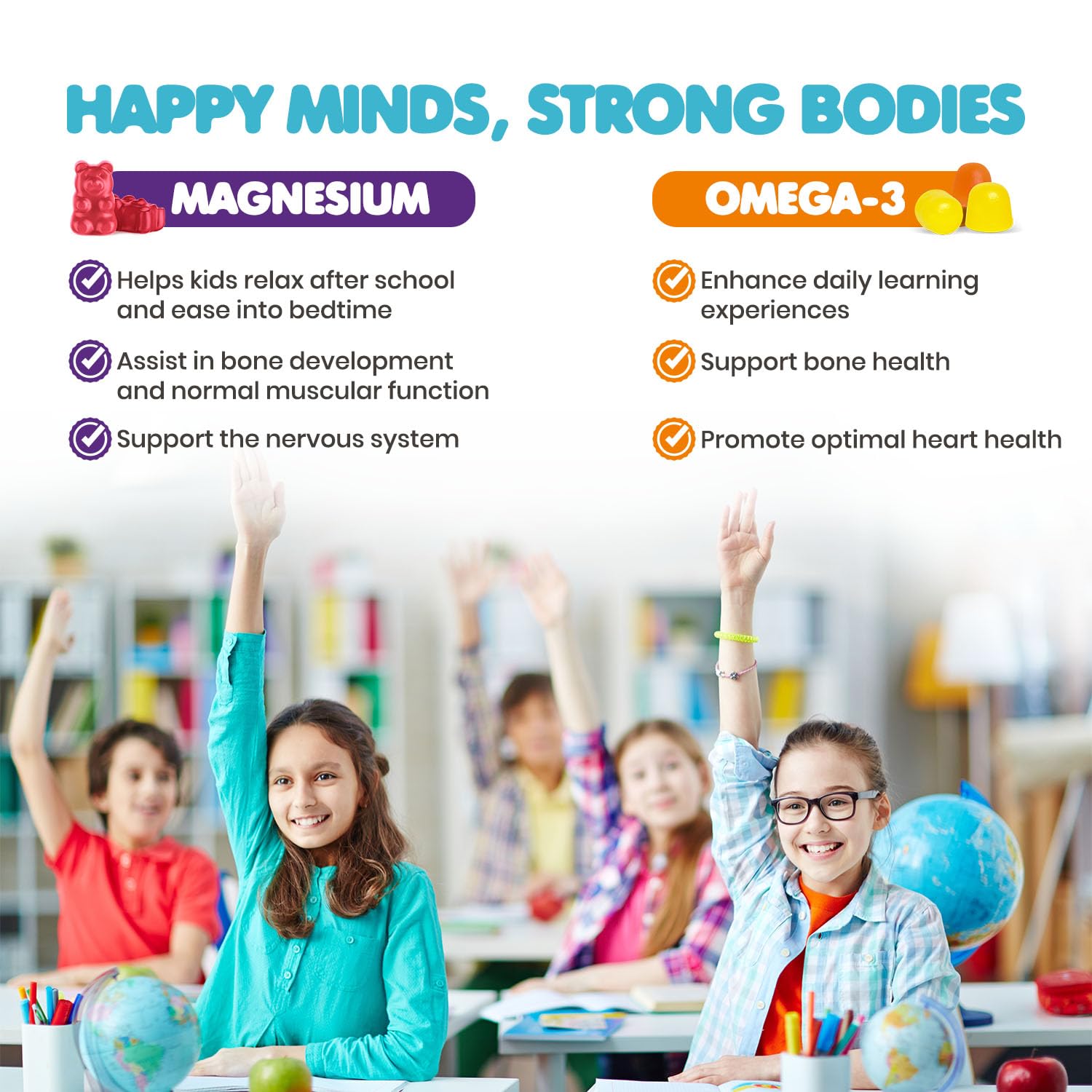 DR. MORITZ Kids Gummies packaging showing nutritional information