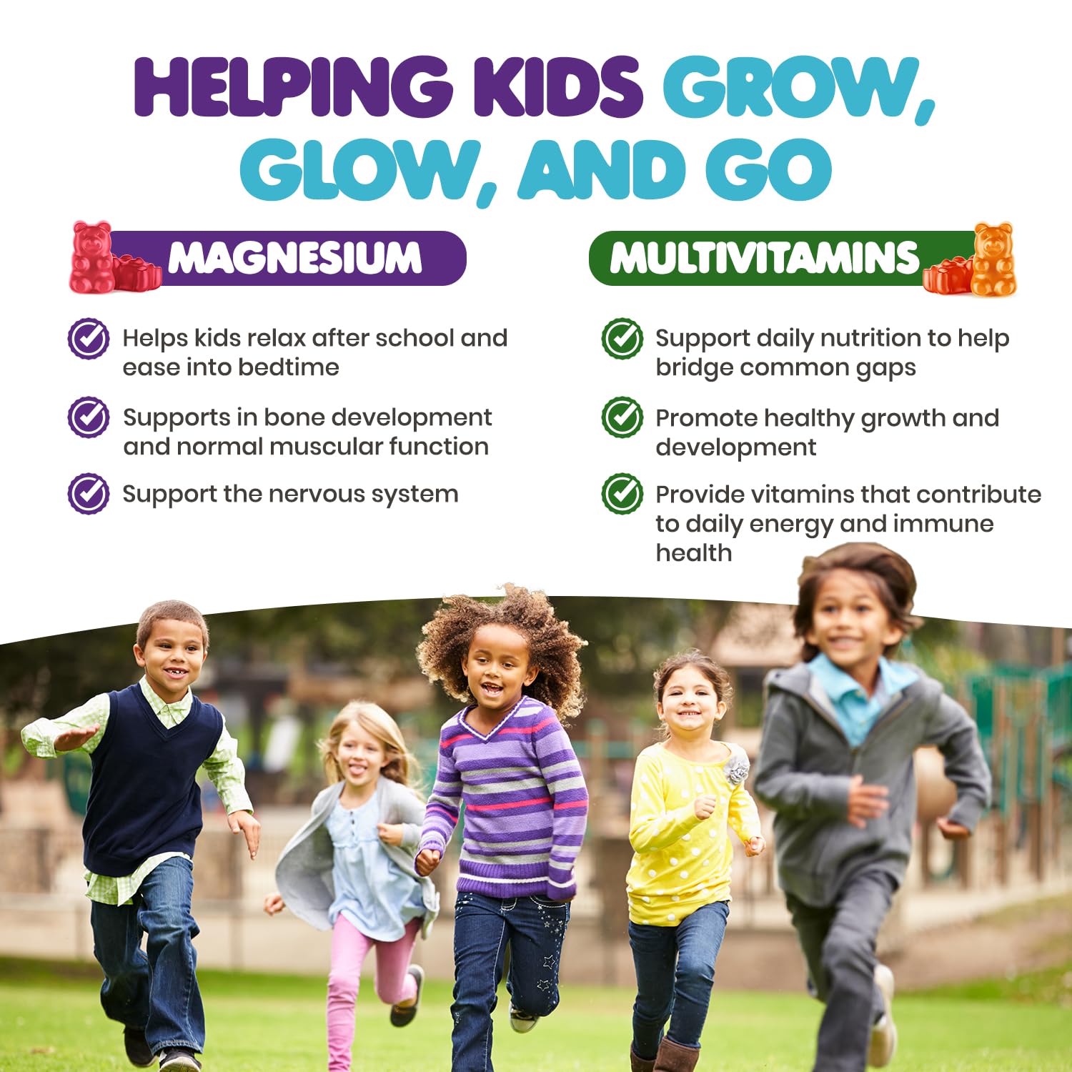 DR. MORITZ Kids Magnesium Gummies and Multivitamin together