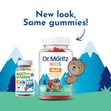 DR. MORITZ Kids Multivitamin Gummies displayed with fresh fruits