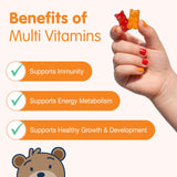 DR. MORITZ Kids Multivitamin Gummies packaging with cherry, strawberry, and orange flavours