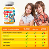 DR. MORITZ Kids Omega 3 Gummies 240 count label detail