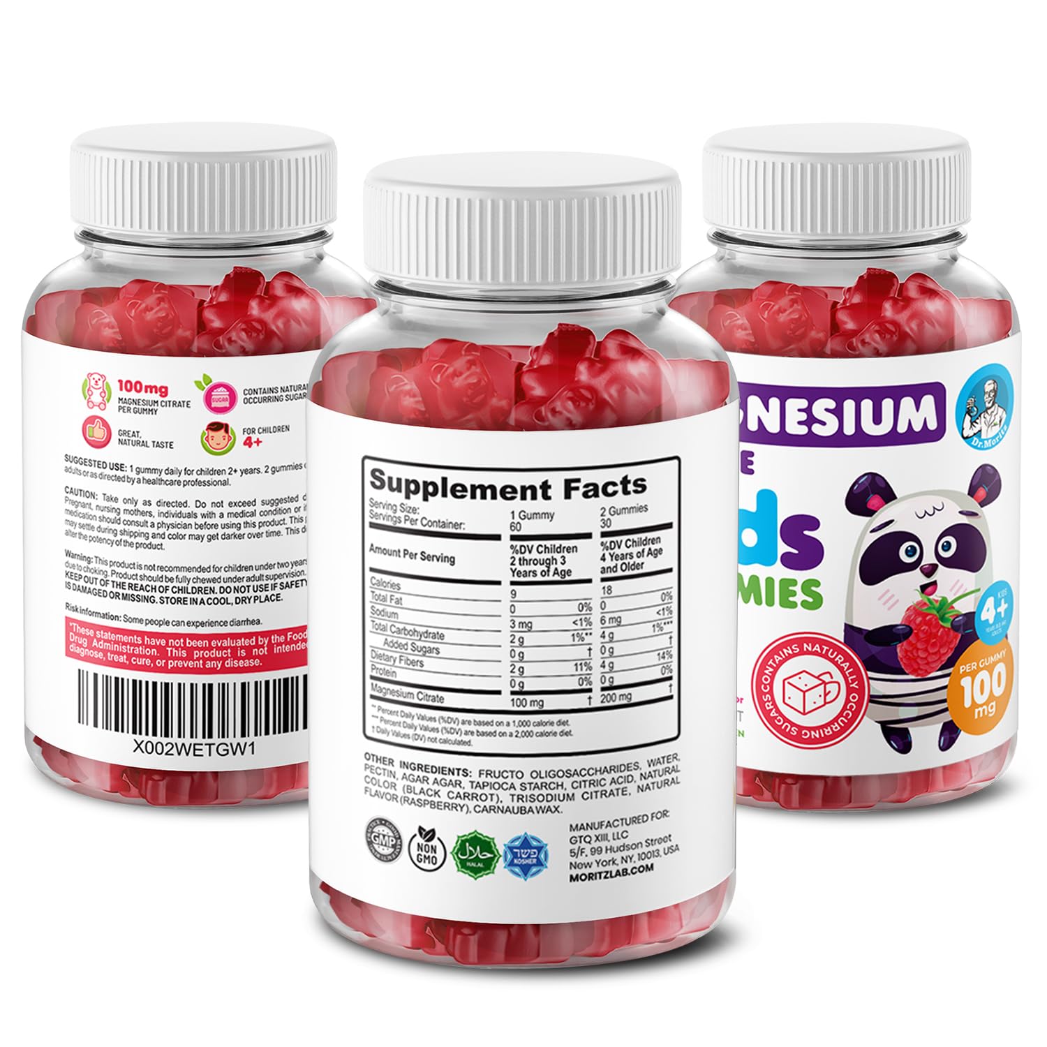 DR. MORITZ Kids Omega-3 Gummies and Magnesium Gummies side by side