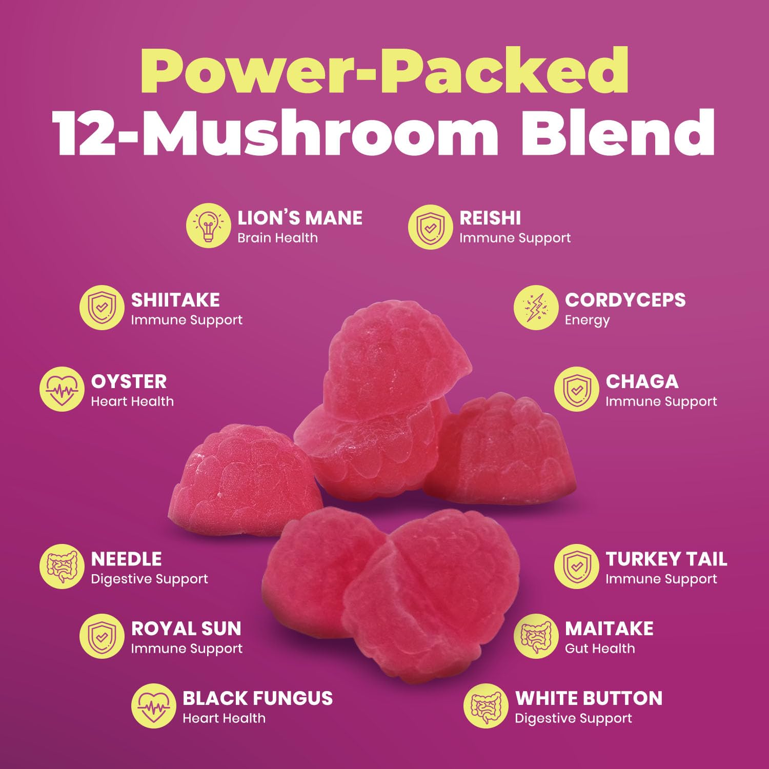 DR. MORITZ Lion’s Mane Mushroom Gummies mixed berry flavour
