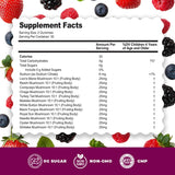 DR. MORITZ Lion’s Mane Mushroom Gummies side view showing nutritional information