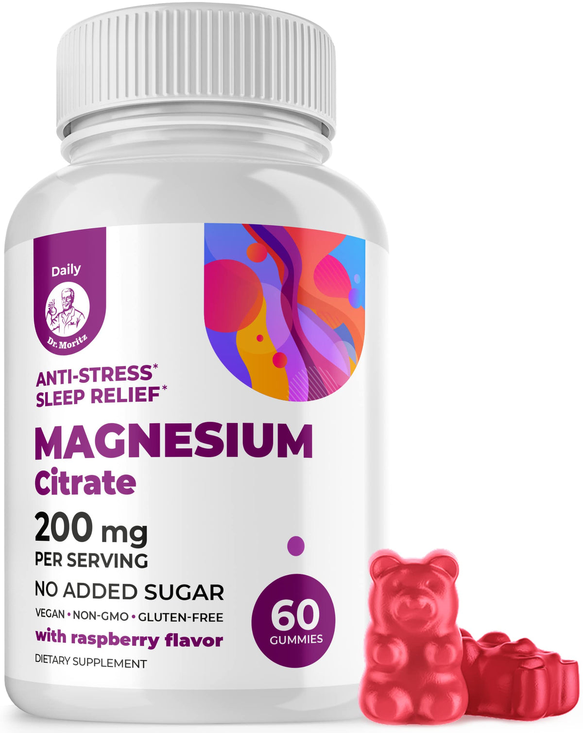 DR. MORITZ Magnesium Gummies 60 Count front view