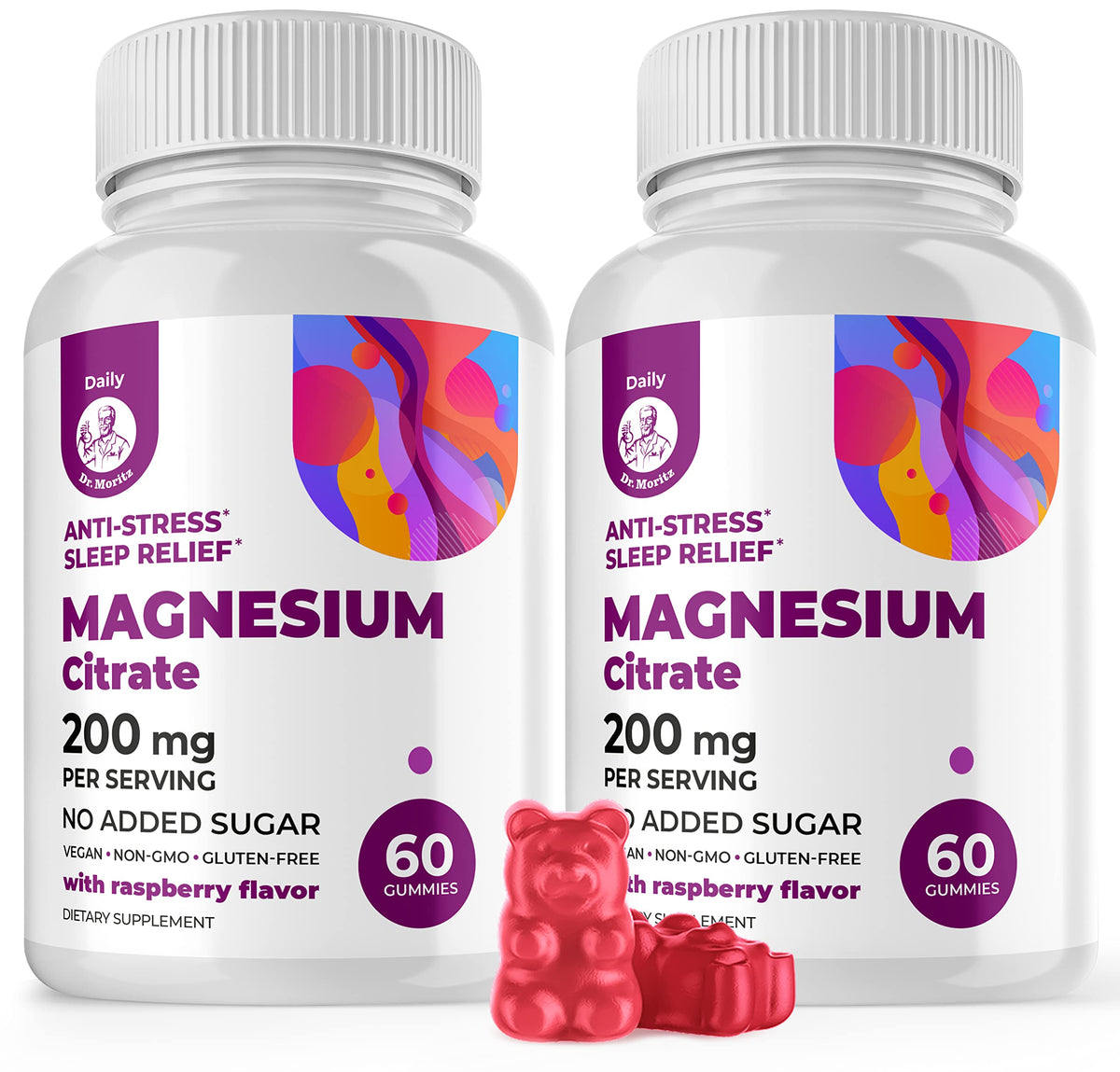 DR. MORITZ Magnesium Gummies 60 Count front view