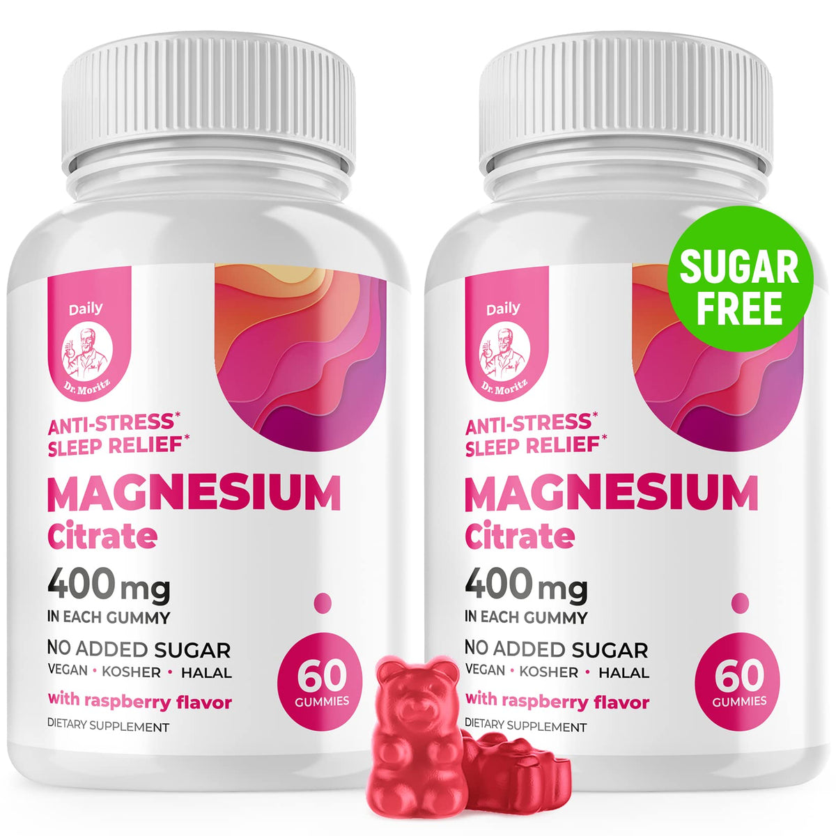 DR. MORITZ Magnesium Gummies 60 count front view