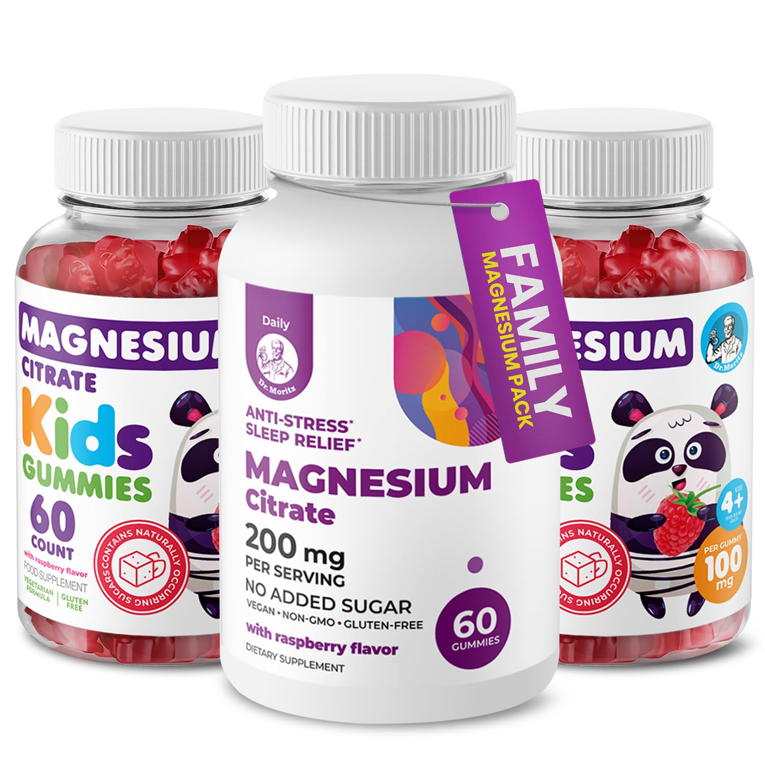 DR. MORITZ Magnesium Gummies for Kids and Adults front view
