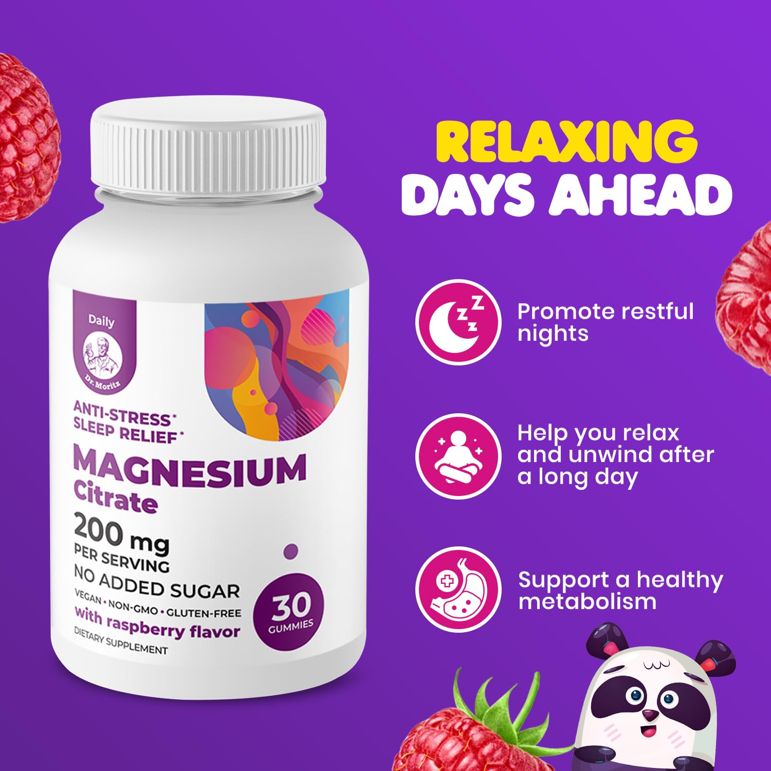 DR. MORITZ Magnesium Gummies in a bowl