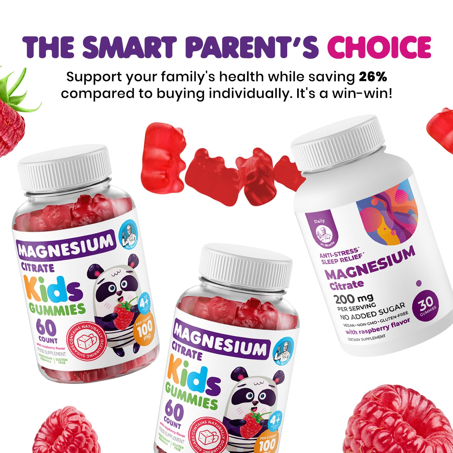 DR. MORITZ Magnesium Gummies on a kitchen counter