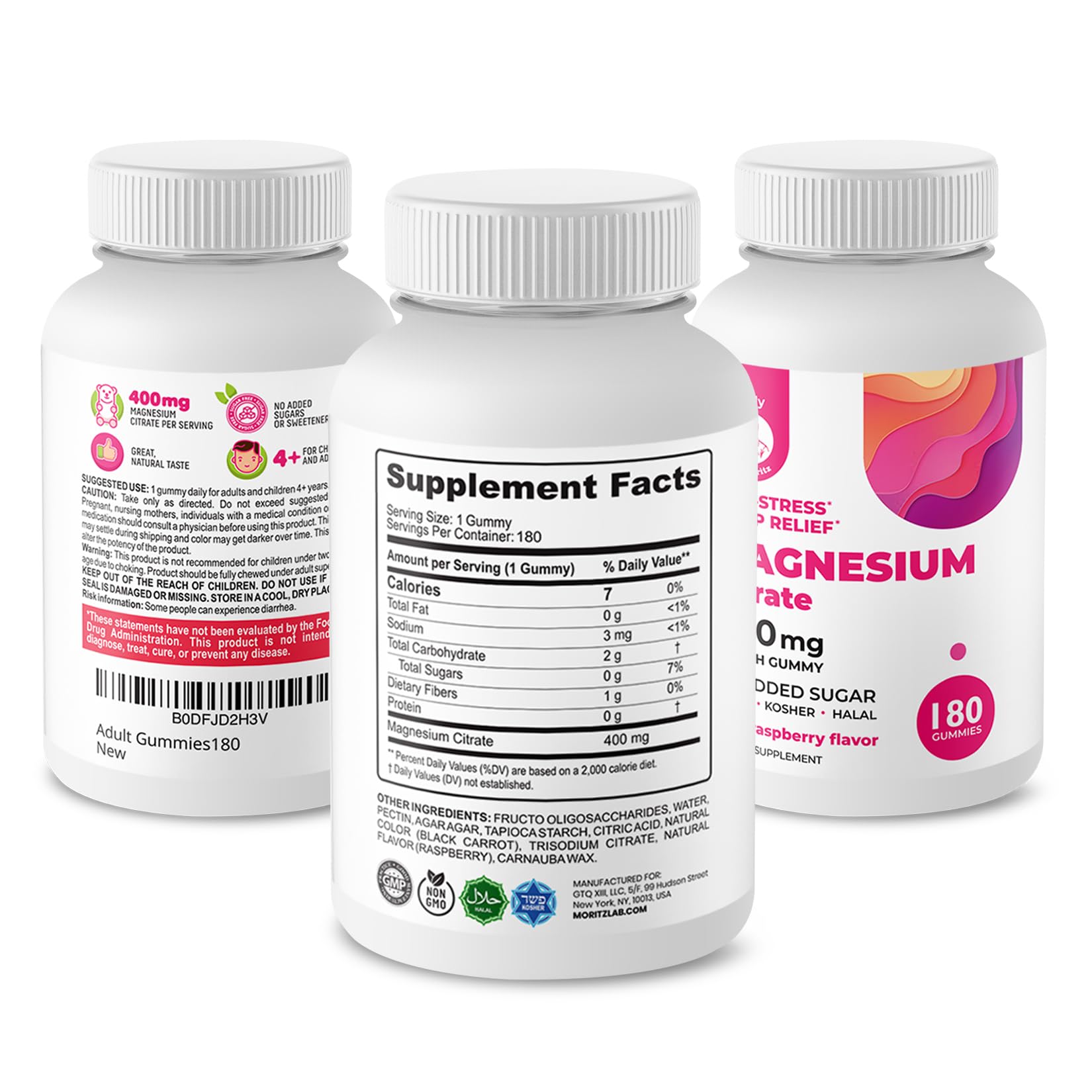 DR. MORITZ Magnesium Gummies packaging side view