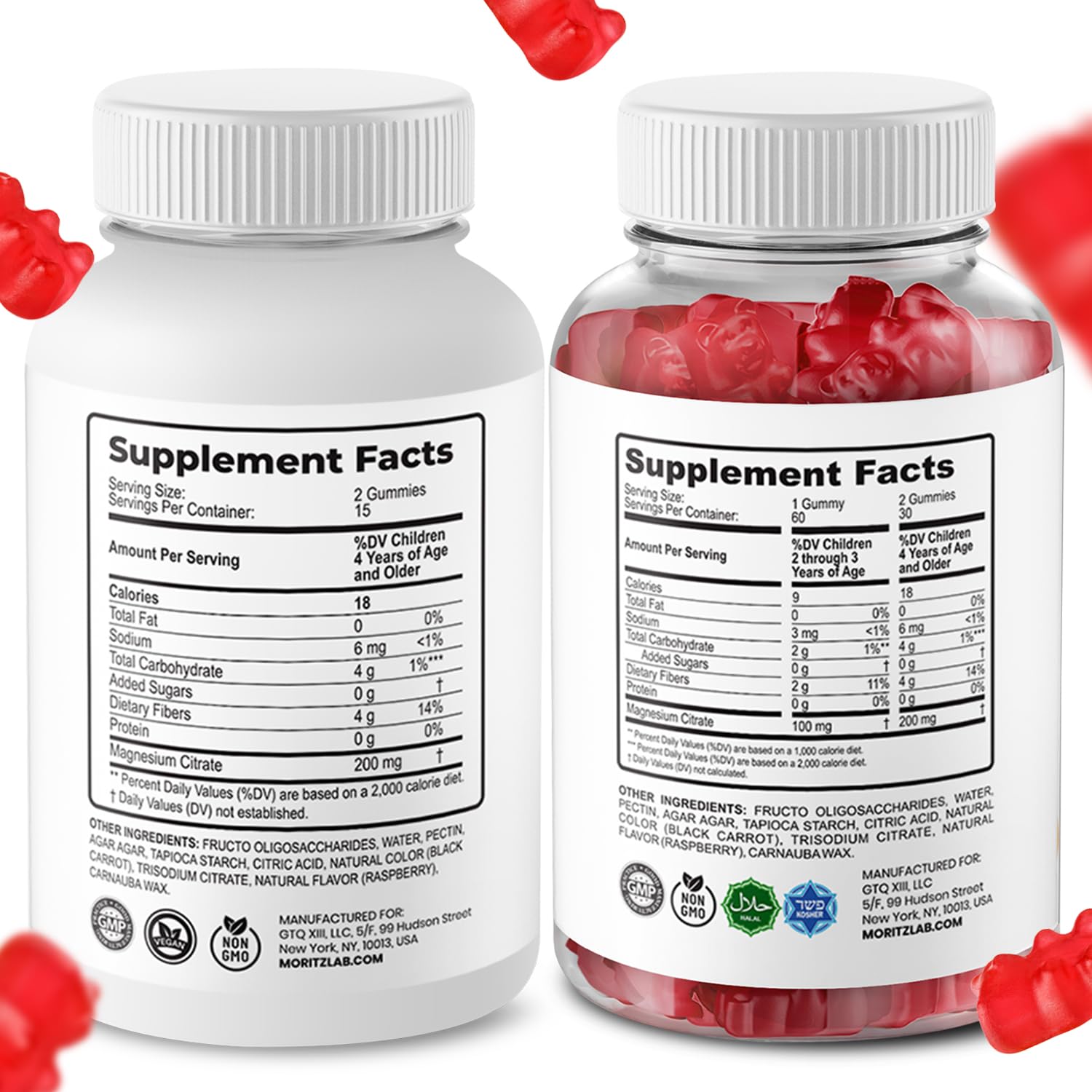 DR. MORITZ Magnesium Gummies packaging side view