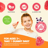 DR. MORITZ Magnesium Gummies raspberry flavour close-up