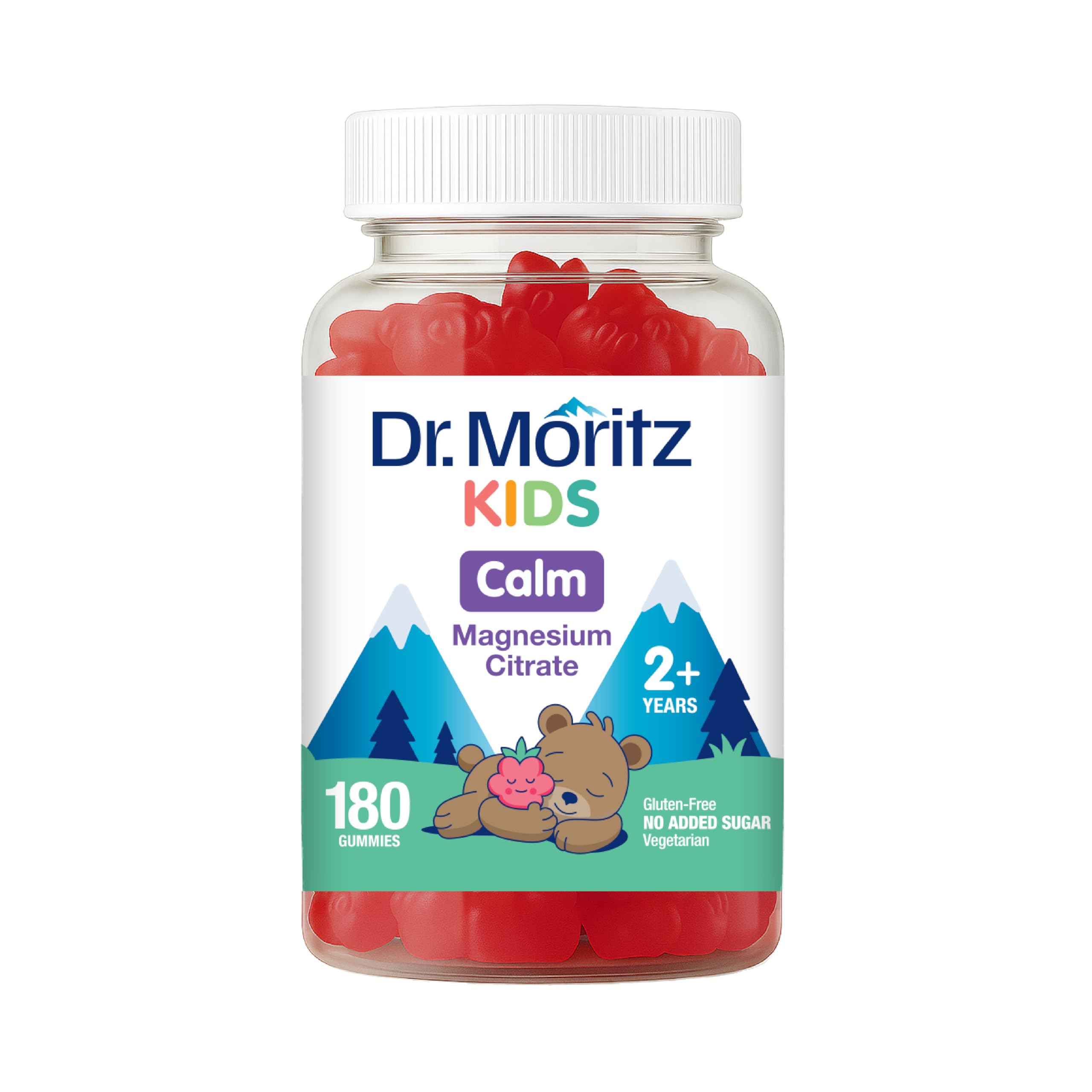 DR. MORITZ Magnesium Gummies raspberry flavour front view