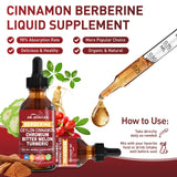 DR. MUSCLE'S Berberine Liquid Drops side view with measurement markings