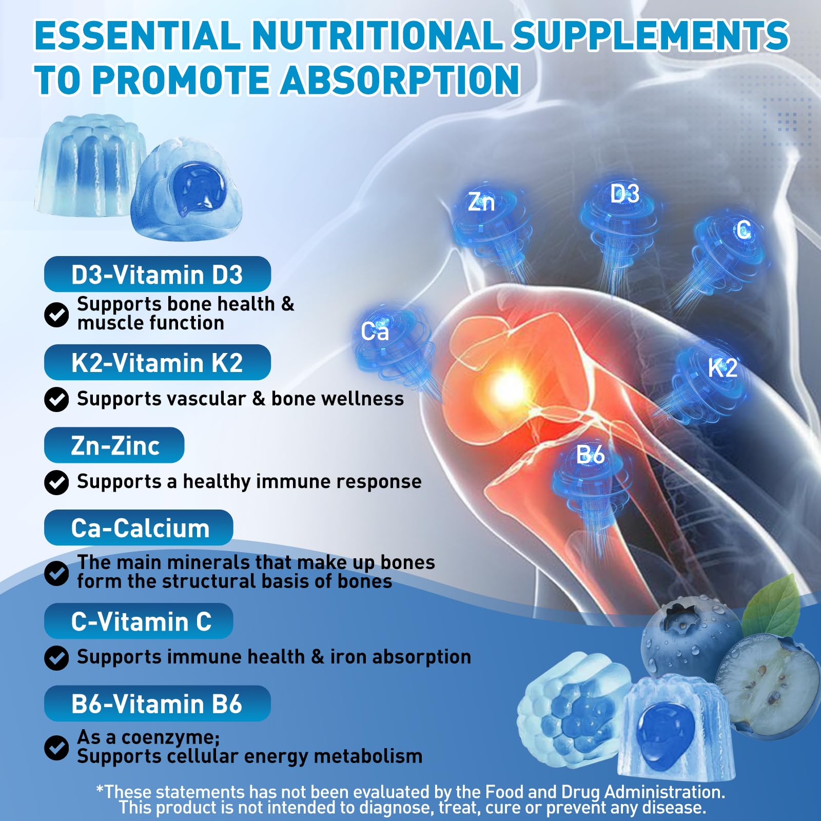 DR. MUSCLE'S D3K2 Liquid-Filled Gummies ingredients list