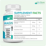 Dr. Olivia Naturals Magnesium Glycinate Supplement 300mg side view
