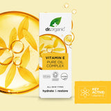 Dr. Organic Vitamin E Oil 120g lifestyle scene on a bathroom counter