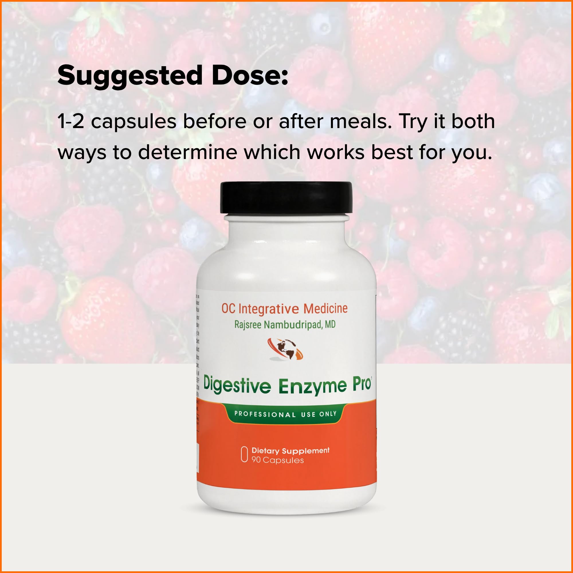 Dr. Rajsree daily Enzyme Pro with a measuring spoon