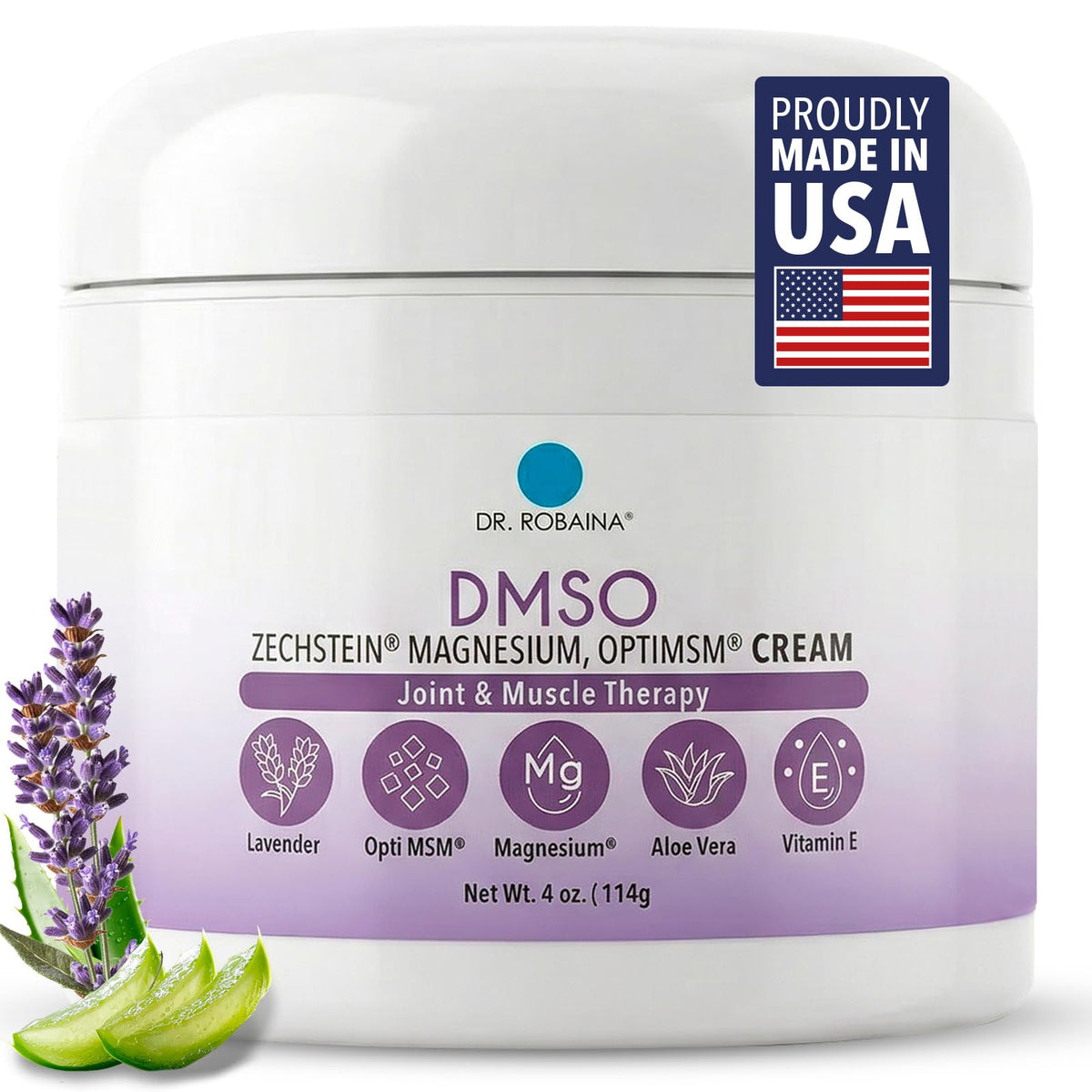 Dr. Robaina Lavender DMSO Cream front view 159g