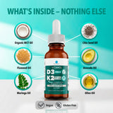 Dr. Robaina Vitamin D3 & K2 sublingual liquid packaging