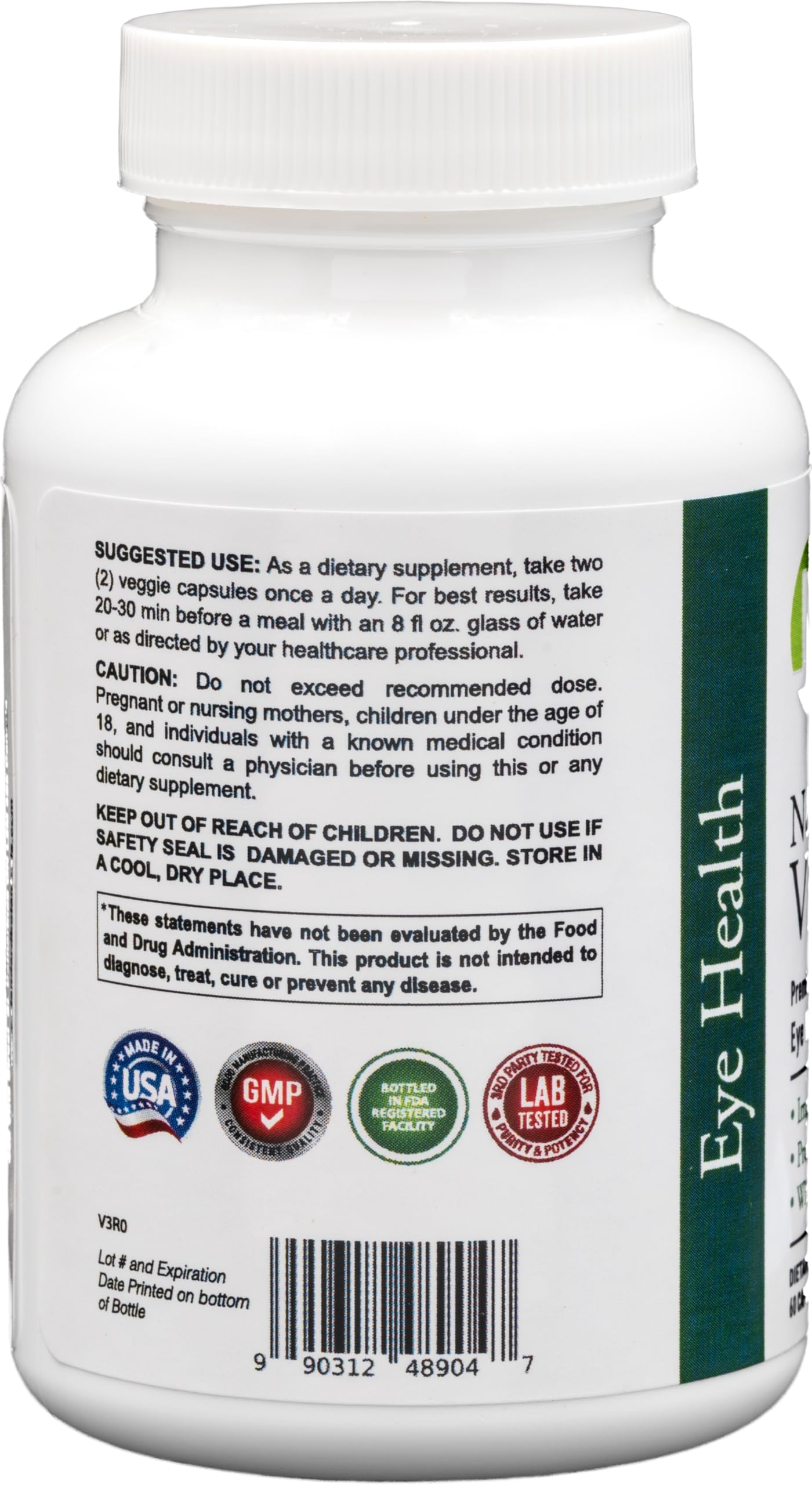 Dr's Nature & Nutrition Eye Vitamins side view