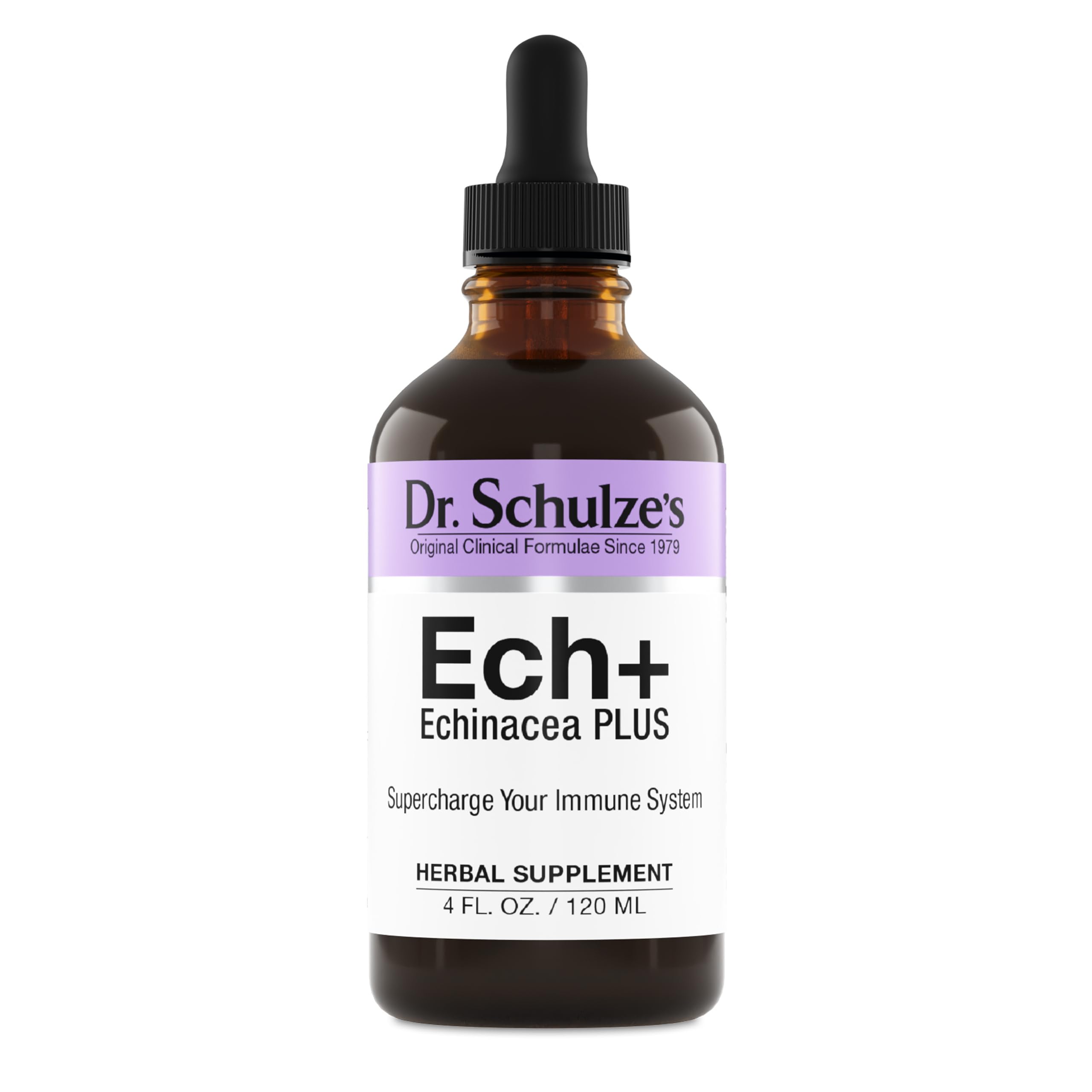Dr. Schulze's Echinacea Plus 2 oz liquid bottle front view