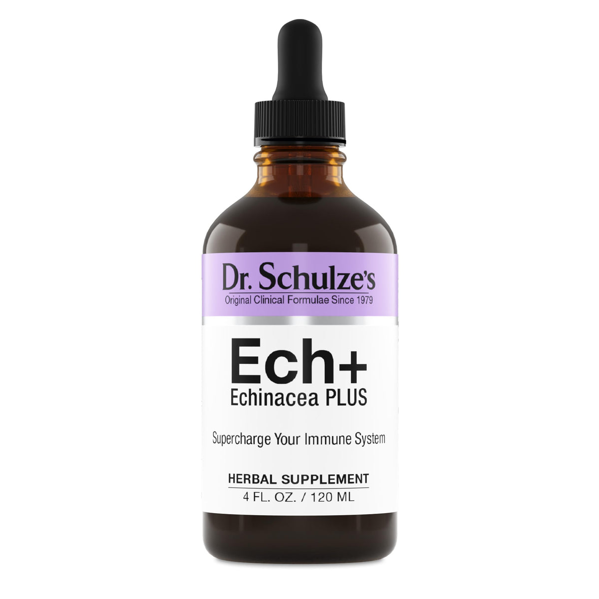 Dr. Schulze's Echinacea Plus 2 oz liquid bottle front view