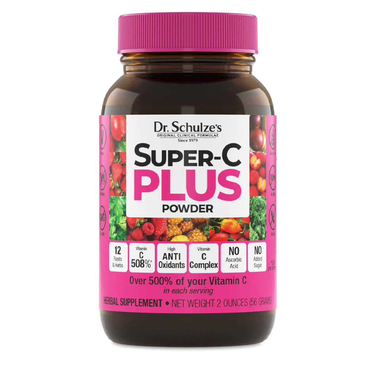 Dr. Schulze's Super-C Plus Vitamin C Supplement front view