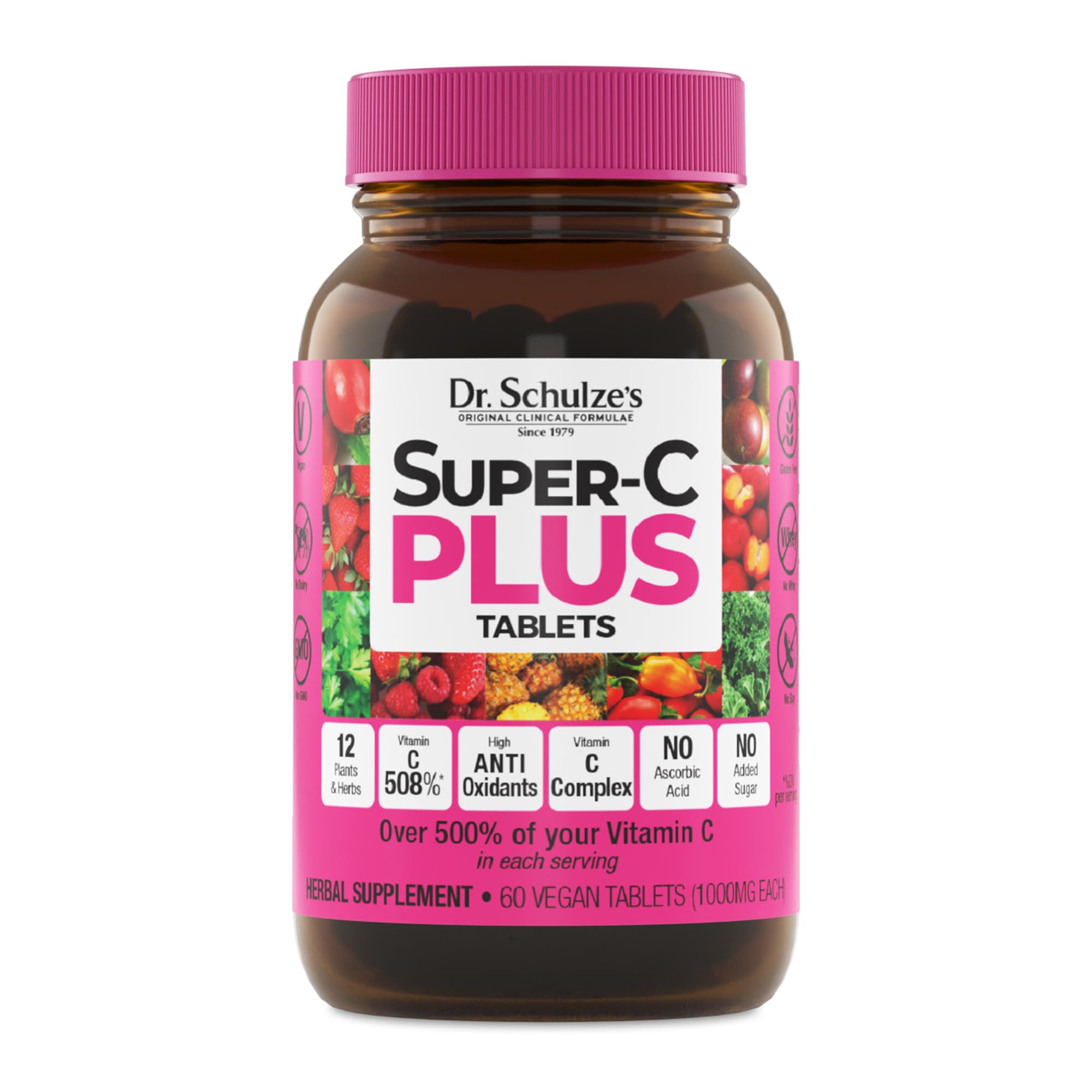 Dr. Schulze's Super-C Plus Vitamin C Supplement front view