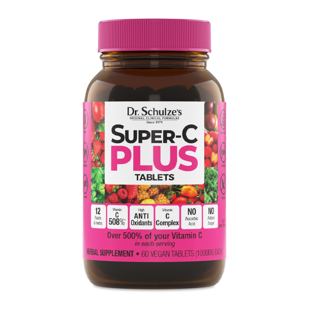 Dr. Schulze's Super-C Plus Vitamin C Supplement front view