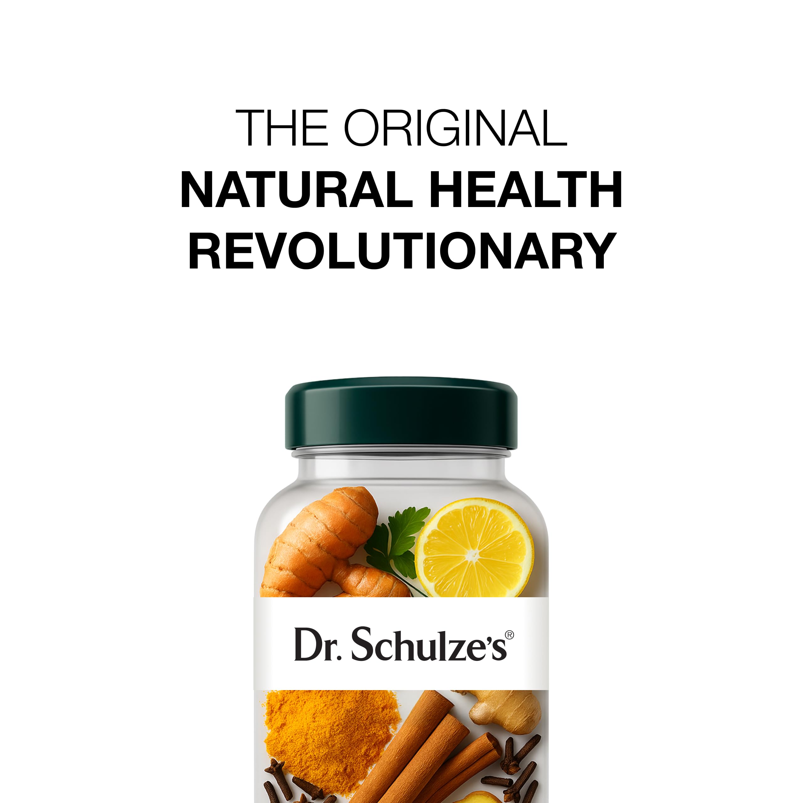 Dr. Schulze's SuperFood 100 on a kitchen counter