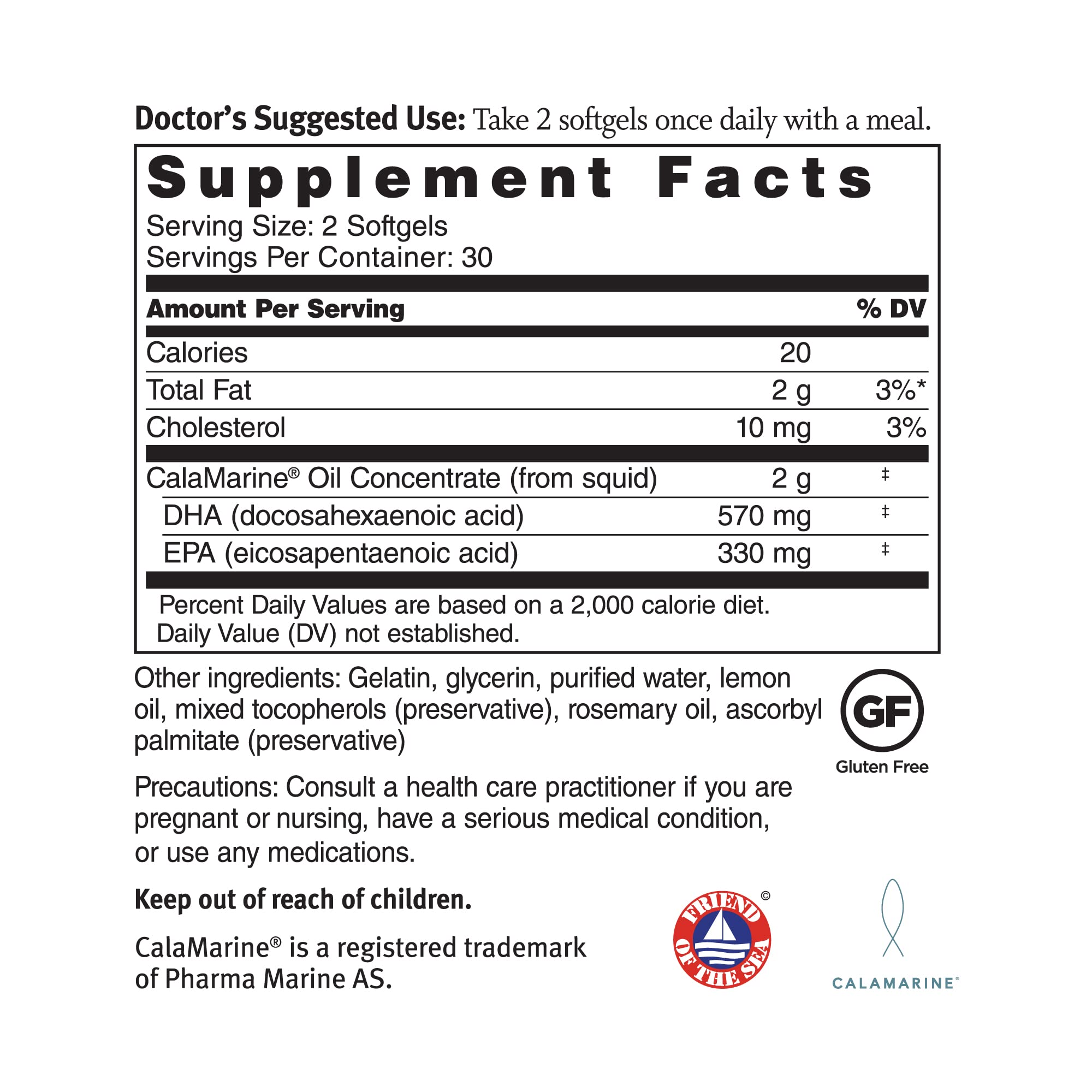 Dr. Sinatra Omega-3 CalaMarine capsules in packaging