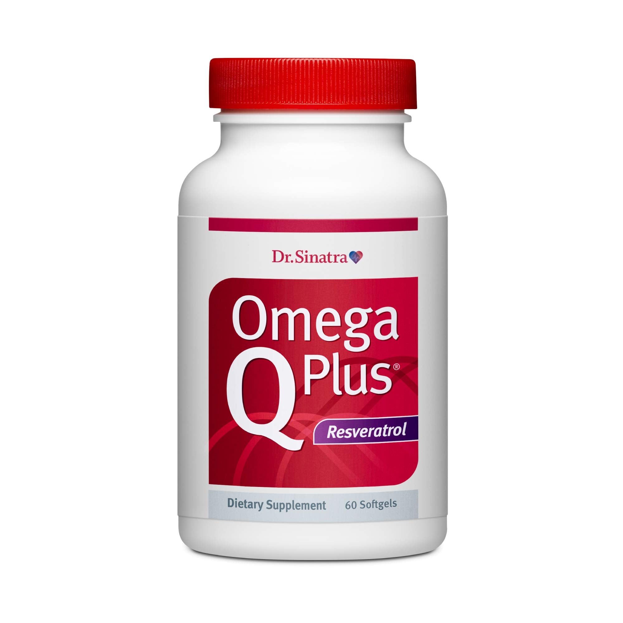 Dr. Sinatra Omega Q Plus Resveratrol soft gels front view