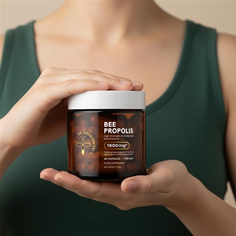 Dr Sosnowski's Bee Propolis Capsules 1500mg bottle with label