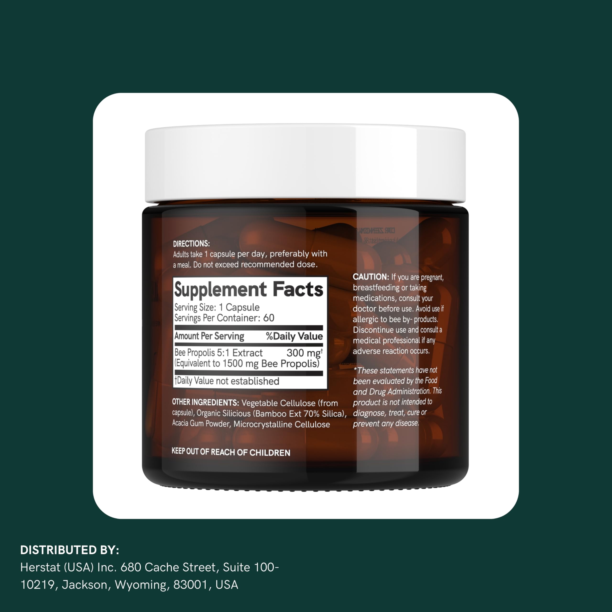 Dr Sosnowski's Bee Propolis Capsules opened bottle