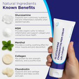 Dr. T Glucosamine Cream 120g application on skin