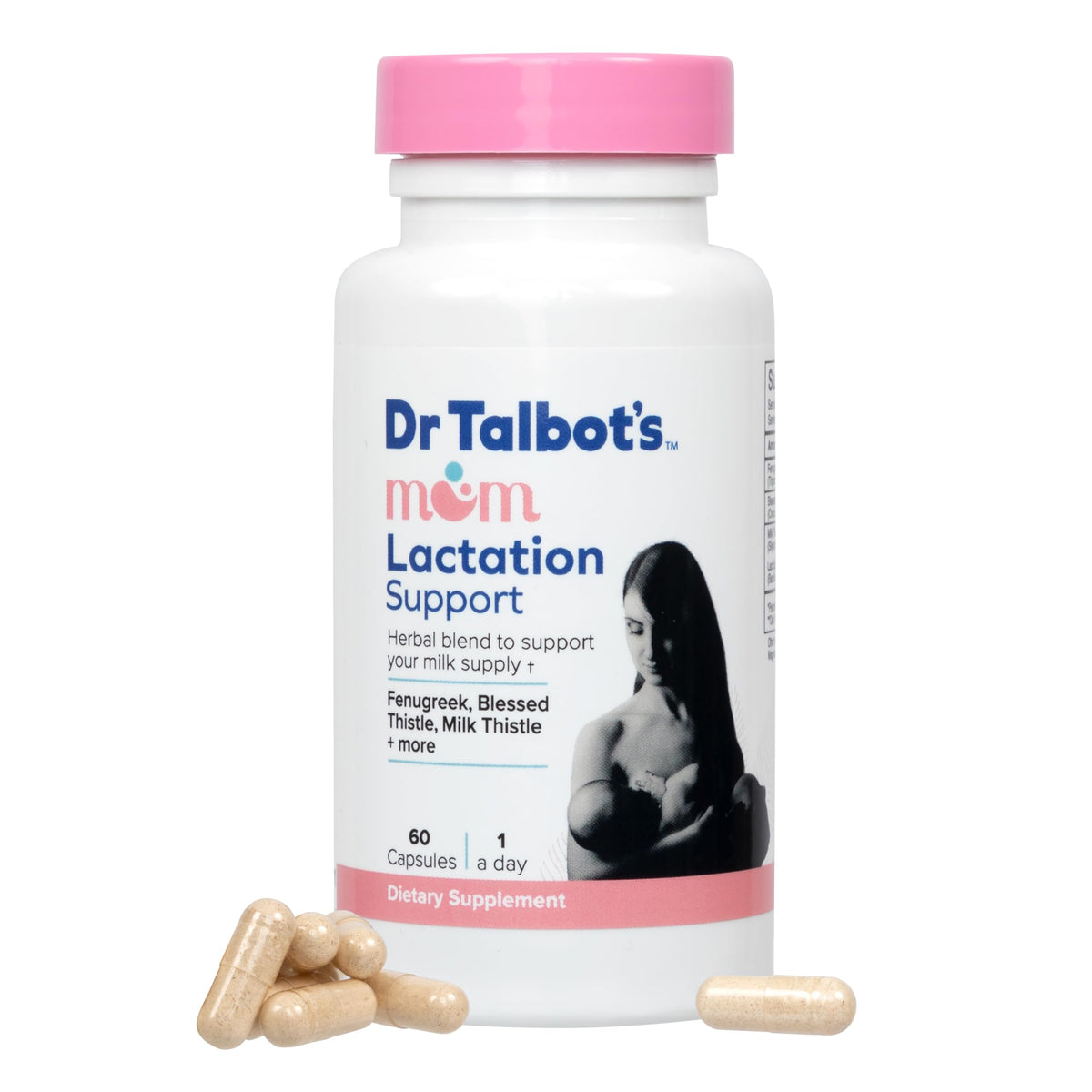 Dr. Talbot's Mom Lactation Support Capsules bottle front view