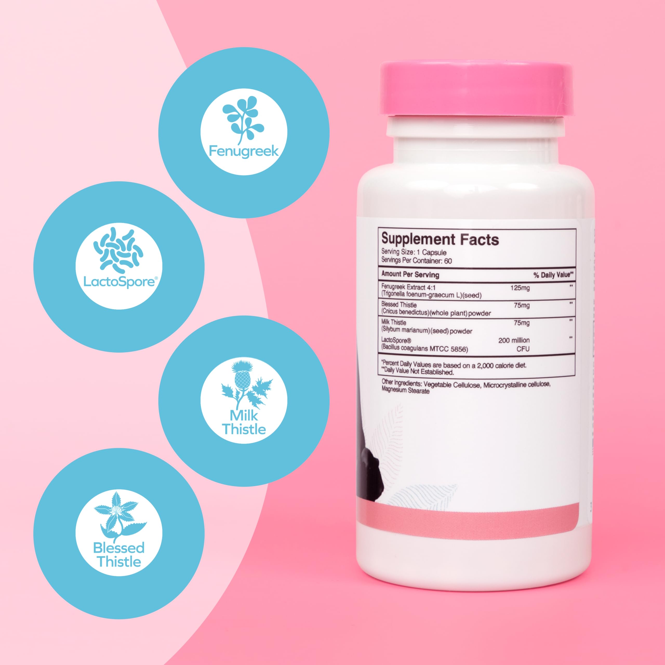 Dr. Talbot's Mom Lactation Support Capsules side view