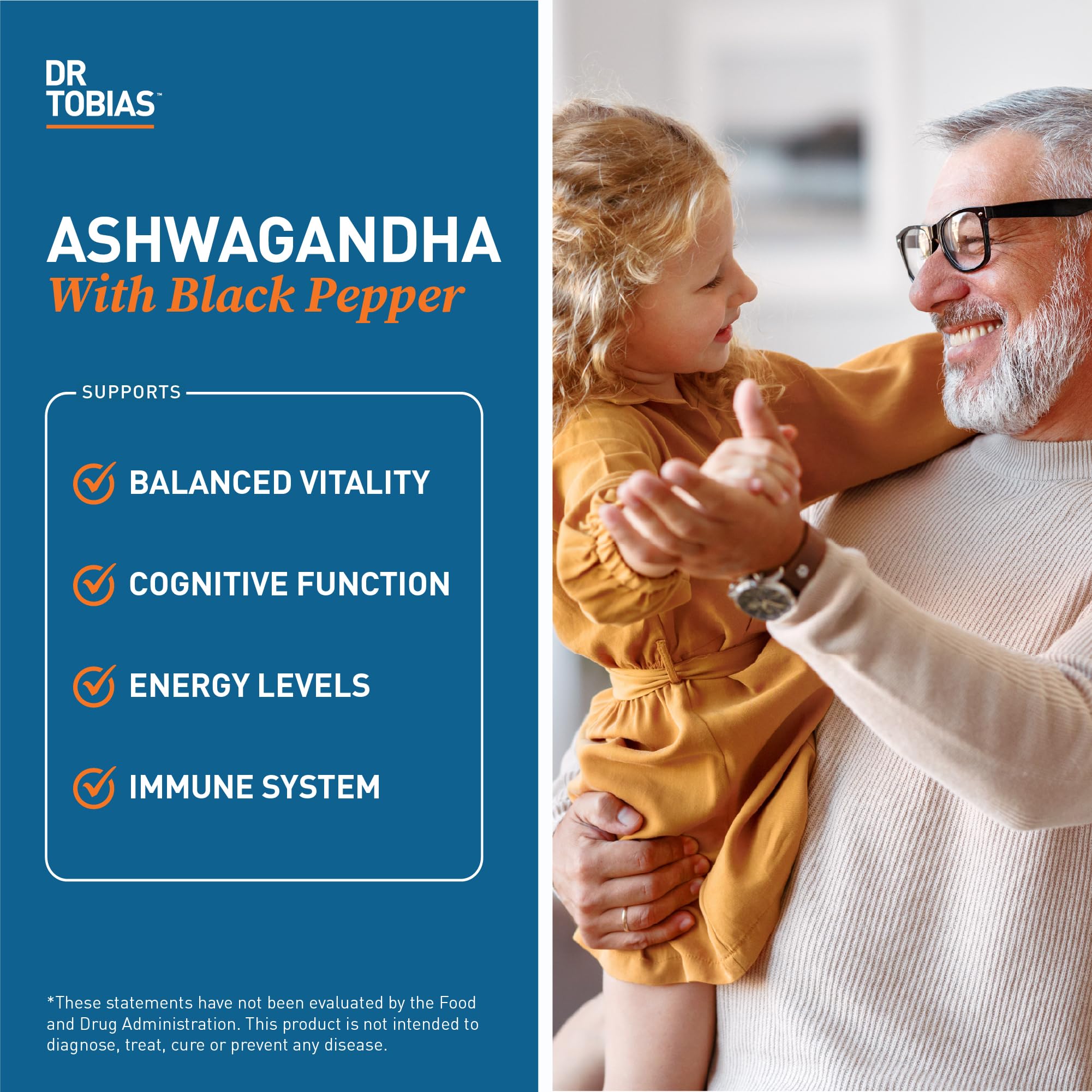 Dr. Tobias Ashwagandha 1300mg 60 Capsules back view