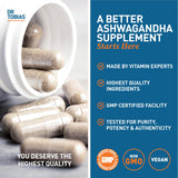 Dr. Tobias Ashwagandha 1300mg 60 Capsules close-up of capsules