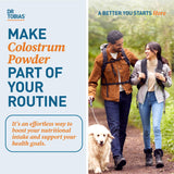 Dr. Tobias Bovine Colostrum Powder lifestyle scene with smoothie