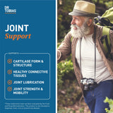 Dr. Tobias Chondroitin Sulfate Joint Support Supplement back view with ingredients