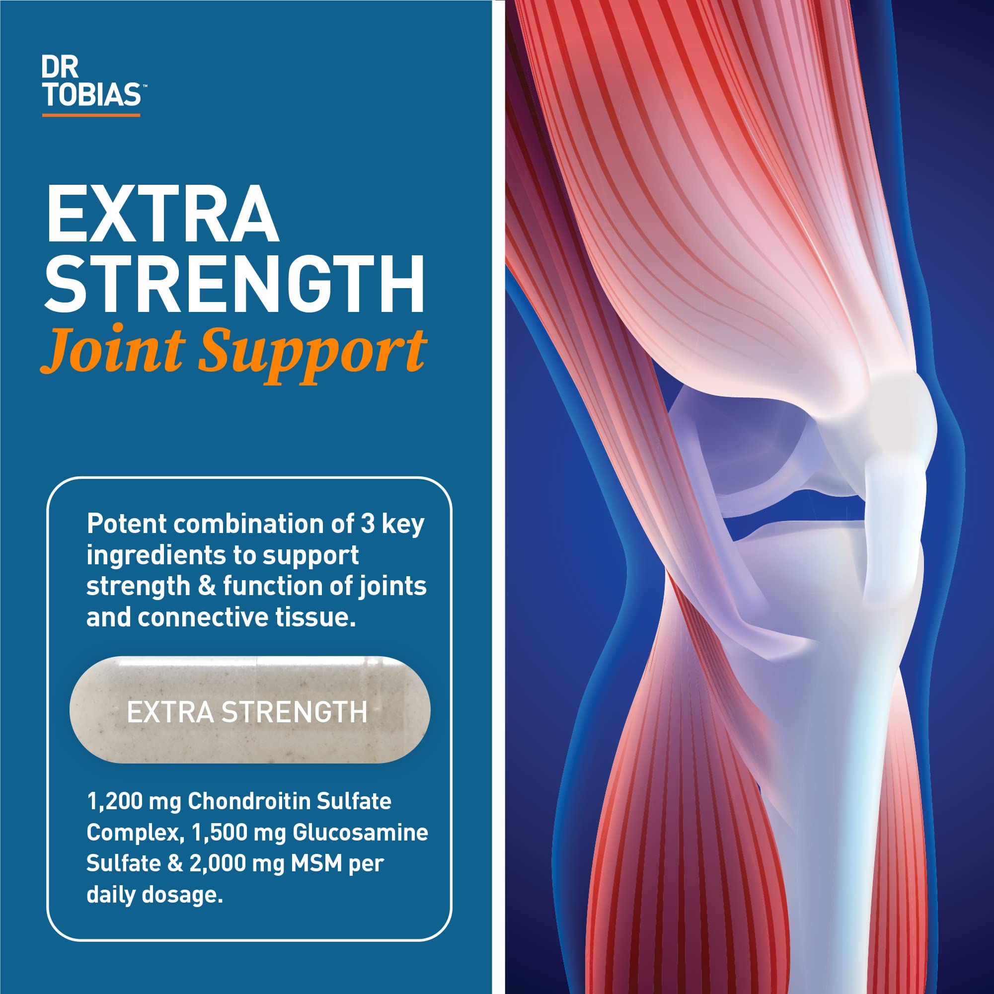 Dr. Tobias Chondroitin Sulfate Joint Support Supplement side view