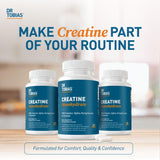 Dr. Tobias Creatine 3-in-1 Supplement Tablets on a table