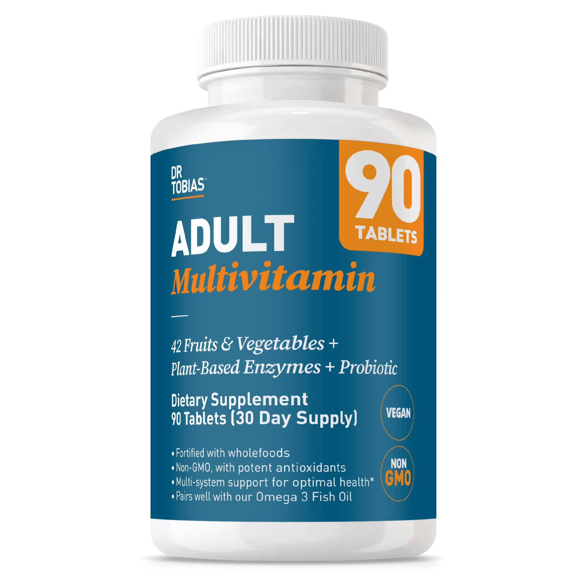 Dr. Tobias Daily Multivitamin Tablets front view with packaging