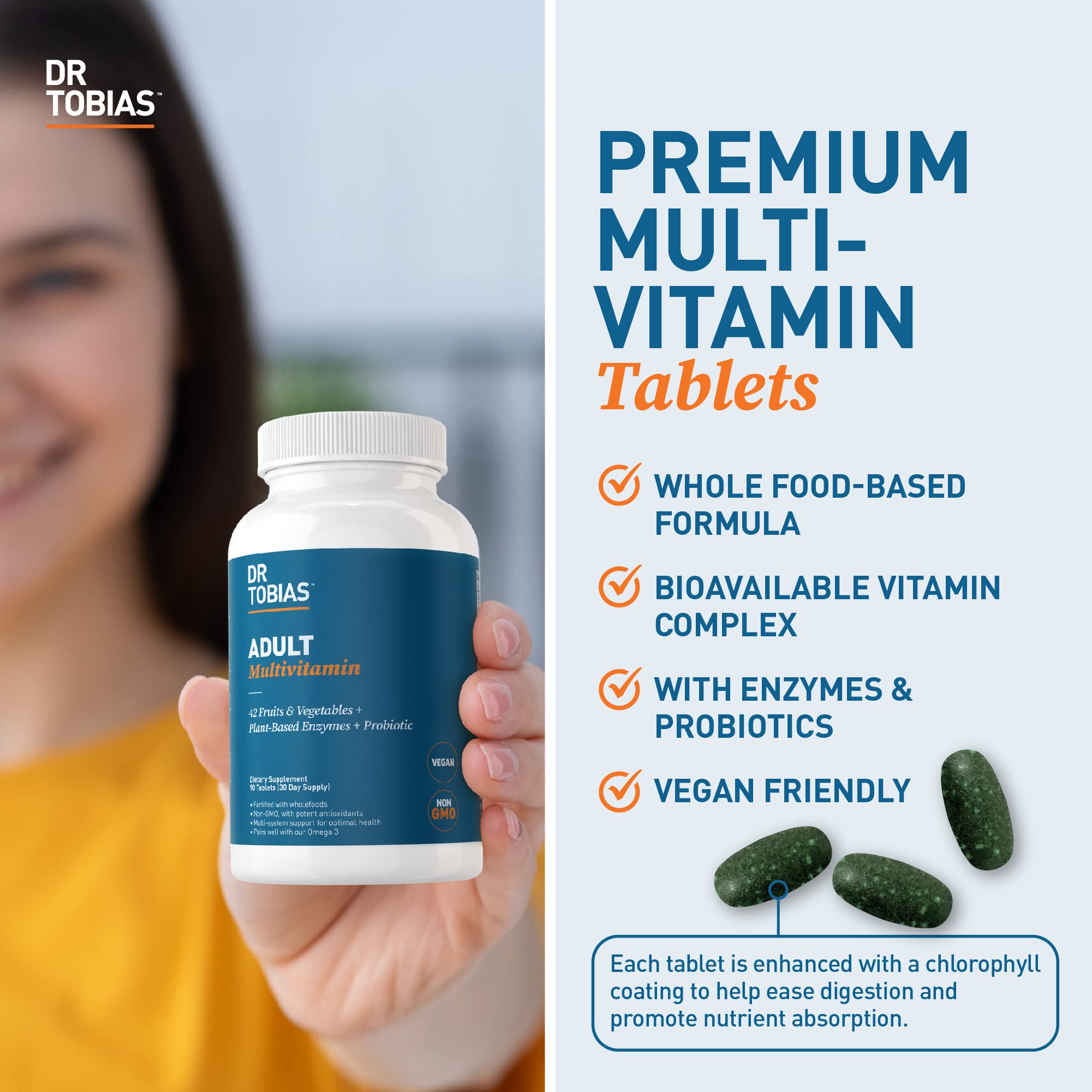 Dr. Tobias Daily Multivitamins 90 Tablets tablet close-up