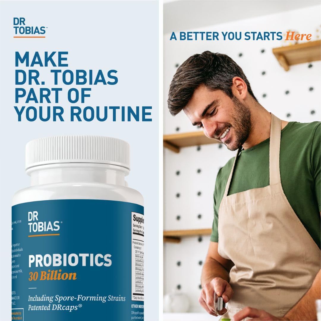 Dr. Tobias Daily Probiotic Capsules with measuring spoon for dosage