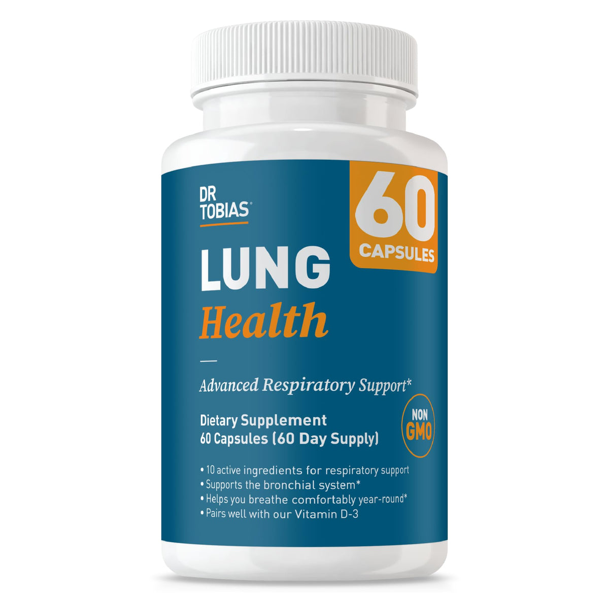 Dr. Tobias Lung Health Supplement 1 Daily Capsule front view